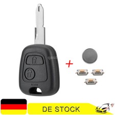 Für Peugeot 206 CC 2 Tasten Schlüssel Gehäuse Ersatz Fernbedienung + Batterie