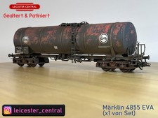 1x Gealtert / Patiniert Märklin 4855 EVA Kesselwagen (EVA01)  - HO/AC - von Set