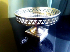 Robert Pringle London England Fuß- Schale Tafelaufsatz versilbert antik Vintage