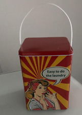 Vintage Waschpulver Metall Box Schachtel Vorratsdose Größe:21 cm x 15 cm x 14 cm