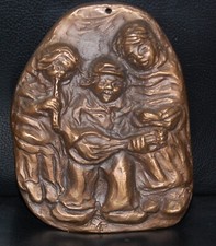 Kleines Wandrelief Messing