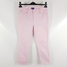 NYDJ Jeans Clarissa Ankle Damen Gr. DE 36 W29 Rosa Muster Slim Cropped
