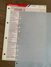 HONDA VF 750 C Magna RC43 1996 Original Werkstatt-Datenblatt und Serviceplan