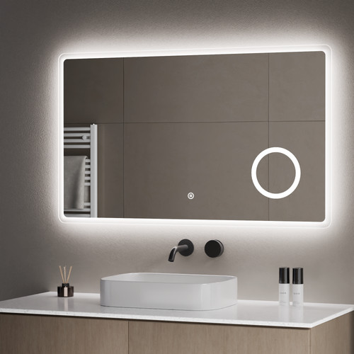 Led badspiegel 100x60cm touch - badspiegel,