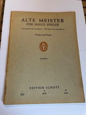 EDITION SCHOTT 844 ALTE MEISTER FÜR JUNGE SPIELER BAND 1 Violine & Piano