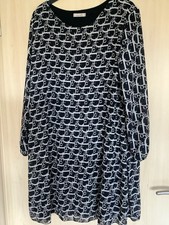 Kleid schwarz beige Gr L (Etikett fehlt)