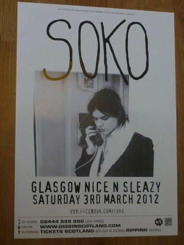 Soko glasgow 2012 live music - glasgow,