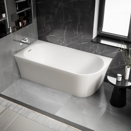 Halb freistehende badewanne - halb,