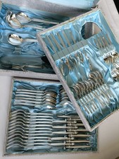 Besteck Ebel Solingen Europa 120er Silberauflage für 12 Personen Koffer 73 Teile