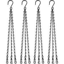 Blumenampel Kette 46cm Schwarz