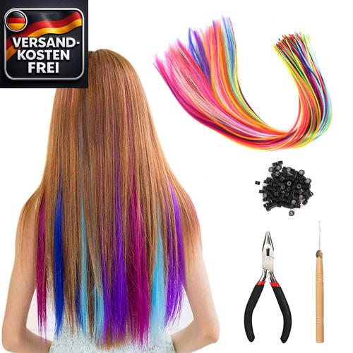 Bunte haarverlängerung set - bunte,