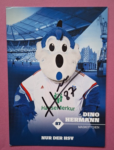 Hsv autogrammkarte dino - autogrammkarte,