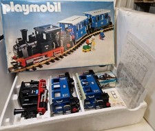 F20-BK Playmobil Eisenbahn Dampflok 4000 mit Wagen Figur 4352 OVP Gleisschablone