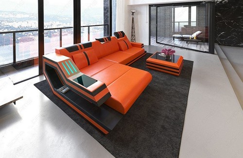 Ledercouch sofa ecksofa - sofa,