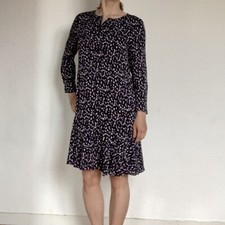 Gemustertes Kleid aus Seide