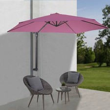 B-Ware Wandschirm Acerra, Sonnenschirm, 3m neigbar, Polyester, lavendel-rot
