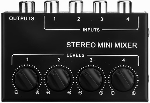 4-Kanal-Stereo-Audio-Mixer