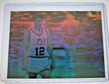 JOHN STOCKTON AW3 Utah Jazz NBA 1991 92 Upper Deck Holograms ASSISTS Basketball