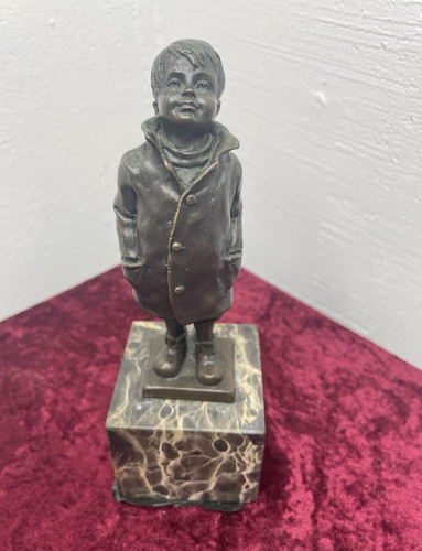 Bronzeskulptur junge figur - bronzeskulptur, junge/figur