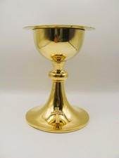 Messkelch England Kuppa Silber vergoldet, Schaft und Fuss Metall vergoldet