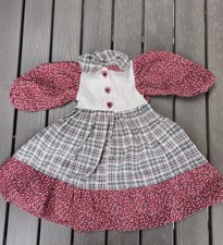 Puppenkleidung Sturm vintage Kleid für schlanke Puppen 60-70 cm gross, neuwertig