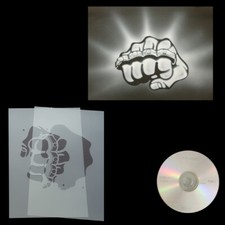 Schablonen Airbrush  Faust mit