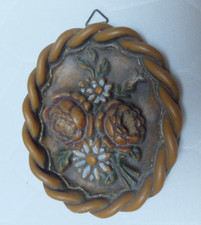 Wachsbild Blumenstrauß Blumen zum Aufhängen  13cm x 11cm