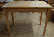 Bäuerlicher Weichholz Esstisch Holztisch Tisch Schublade 79x100cm Landhausstil