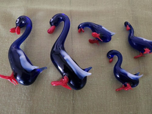 Entenfamilie cm glasfigur - 4-11,