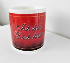 Mini Porzellan Becher Kaffeebecher "Ich hab Dich Lieb" Rose Mokkabecher 120ml
