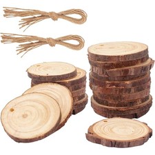 Holzscheiben 20 Stück 5-6cm Basteln DIY Weihnachten Deko Holz Log Scheiben