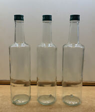 3 Glasflaschen Schnapsflaschen Weinflaschen je 0,7 L Schöne schlanke Form