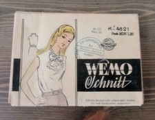 Schnittmuster Schluppenbluse m 88, Gr. 40, Vintage 60er Jahre WEMO  Nr.4621  NEU