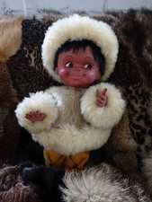 Eskimopuppe Puppe Inuit  Eskimo Junge Alaska 60s True VINTAGE 70er Grönland