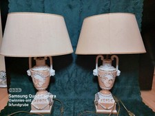 Höchst Porzellan Lampen Paar