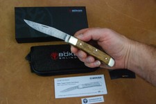 Böker Sammlermesser No 189/299 Taschenmesser Trapper Asbach Uralt Damast