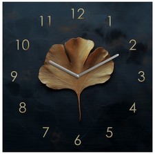Wanduhr metall schwarz gold - schwarz,