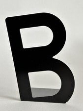 IKEA BILLY 20463 Buchstütze 1x, "B" Metall schwarz, ca. 16 x 12 x 9,5cm, Bookend