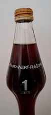 Coca Cola Glasflasche 1 Liter gezogen 1989  ungeöffnet