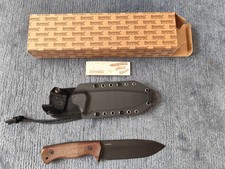 LionSteel T6 Old Black Klinge, Natural Canvas Micarta, Kydex-Scheide, T6B-CVN