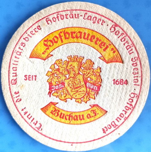 Alter bierdeckel hofbrauerei - bierdeckel,
