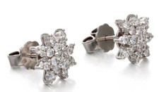 0.85ct Natürlich Rund Diamant 14k Solid Weiß Gold Hochzeit Ohrstecker