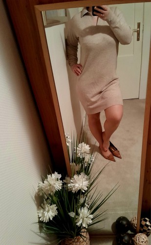Strickkleid beige opus - gr.38,