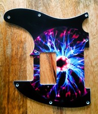Pickguard für Fender Telecaster - schwarz - mit Plasmakugel - sehr guter Zustand