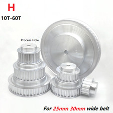 H 10-60 Zähne Zahnriemenrad Zahnriemenscheibe Riemenscheibe Breite 25mm 30mm