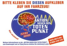 Aufkleber Sticker Aktion gegen den toten Punkt FLYING HORSE Energy Drink