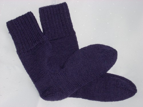 Wollsocken handgestrickt - , gr
