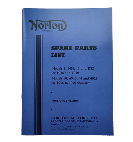 Norton teile buch 16h es2 - norton,