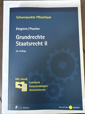 Jura Lehrbuch - Kingreen/Poscher Grundrechte Staatsrecht II - 36. Auflage 2020
