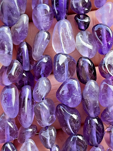 Amethyst perlen oval freeform - amethyst,